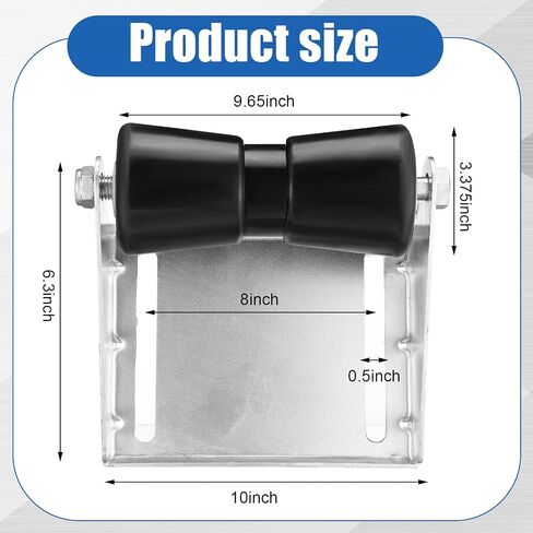 8 Inch Keel Roller Assembly Kit with Roller Shaft and Bracket Steel Boat Trailer Roller Bracket Assembly Boat Trailer Parts and Accessories for Boat Trailer in Saudi Arabia
