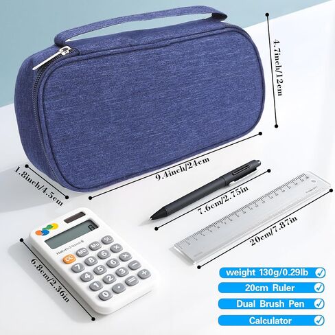 Large Capacity Pencil Pouch, Pink Pencil Case, Cute Pencil Bag with Zipper, Soft Aesthetic Pencil Bag Case for Girls with Handle, Preppy Canvas Pencil Pouch Organizer for School Home Office Supplies in Saudi Arabia