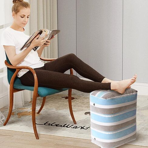 Baiao Inflatable Travel Foot Rest Pillow, Inflatable Foot Rest Pillow for Travel, Adjustable Height Leg Pillow for Kids & Adults on Plane, Car, Train, Office and Home(Coffee) in Saudi Arabia