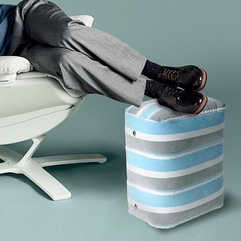 Baiao Inflatable Travel Foot Rest Pillow, Inflatable Foot Rest Pillow for Travel, Adjustable Height Leg Pillow for Kids & Adults on Plane, Car, Train, Office and Home(Coffee) in Saudi Arabia