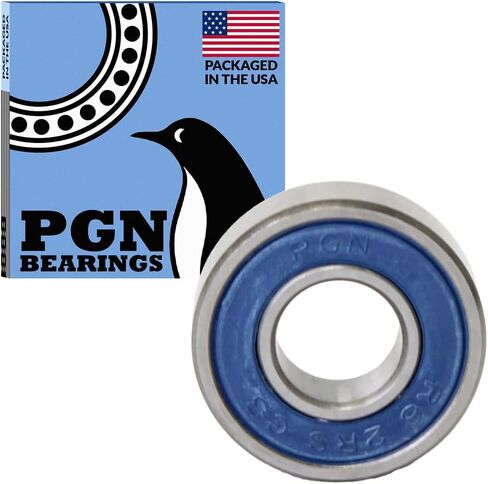 PGN (10 Pack) R6-2RS Bearing - Lubricated Chrome Steel Sealed Ball Bearing - 3/8"x7/8"x9/32" Bearings with Rubber Seal & High RPM Support in Saudi Arabia