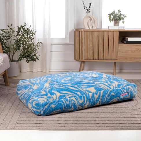 DBD3001D-L Mabel 41 "× 25.5" مصمم حديثة فائقة الناعمة قابلة للانعكاس على سرير حيوان أليف مستطيل مع غطاء قابل للغسل ، فحص sorbet in Kuwait