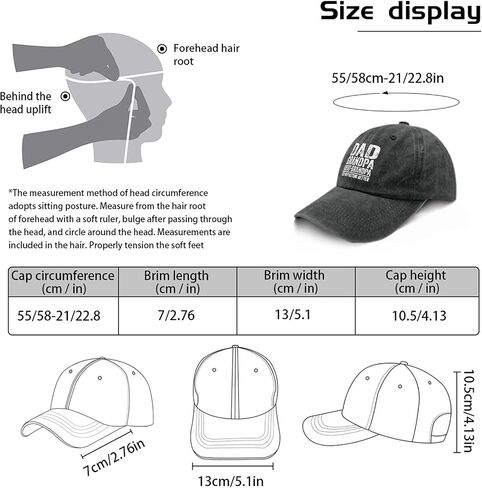 Dad Grandpa Great Caps Custom Baseball Cap Pigment Black Golf Hat Gifts for Her Workout Cap in Saudi Arabia
