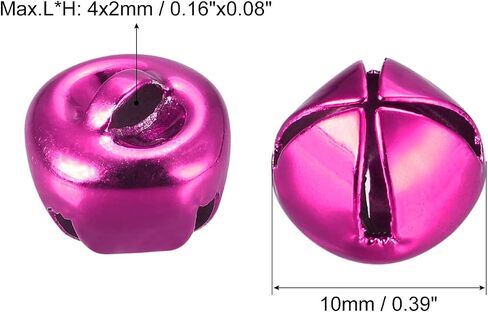 uxcell Jingle Bells, 3/8"(10mm) 24pcs Small Bells for Crafts DIY Christmas, Holiday Decoration, Musical Party, Home, Festival, Wedding, Silver Tone in Saudi Arabia