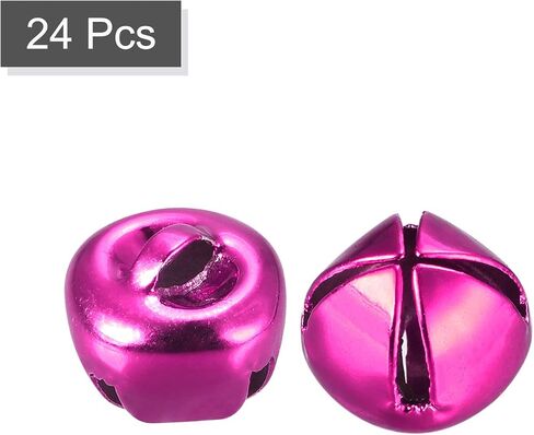 uxcell Jingle Bells, 3/8"(10mm) 24pcs Small Bells for Crafts DIY Christmas, Holiday Decoration, Musical Party, Home, Festival, Wedding, Silver Tone in Saudi Arabia