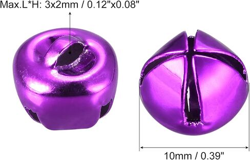 uxcell Jingle Bells, 3/8"(10mm) 24pcs Small Bells for Crafts DIY Christmas, Holiday Decoration, Musical Party, Home, Festival, Wedding, Silver Tone in Saudi Arabia