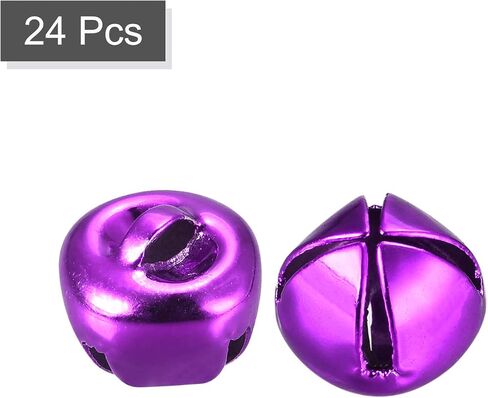 uxcell Jingle Bells, 3/8"(10mm) 24pcs Small Bells for Crafts DIY Christmas, Holiday Decoration, Musical Party, Home, Festival, Wedding, Silver Tone in Saudi Arabia