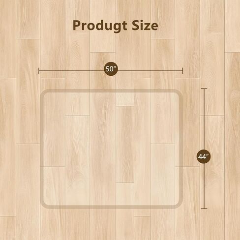 Tempered Glass Chair Mat, 60"x48" Beveled Edge Glass Clear Office Chair Mat with Polished Edge&4 Nonslip Pads Glides Smoothly, Suitable for Carpet or Hardwood Floors in Saudi Arabia