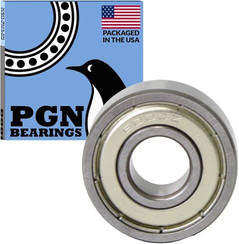 محمل PGN (10 عبوات) 6000-ZZ - محمل كروي مختوم من الصلب الكروم المشحم - محامل 10x26x8 مم مع درع معدني ودعم دورة في الدقيقة العالية in Kuwait