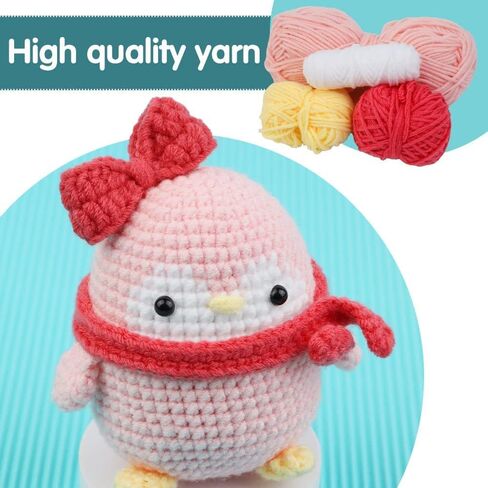 Brikabia Crochet Kit for Beginners, 2PCS Crochet Starter Kit Include Crochet Hooks, Soft Knitting Yarn, Step by Step Video Tutorials, Ideal Holiday Birthday Gift, Dinasaur & Egg in Saudi Arabia