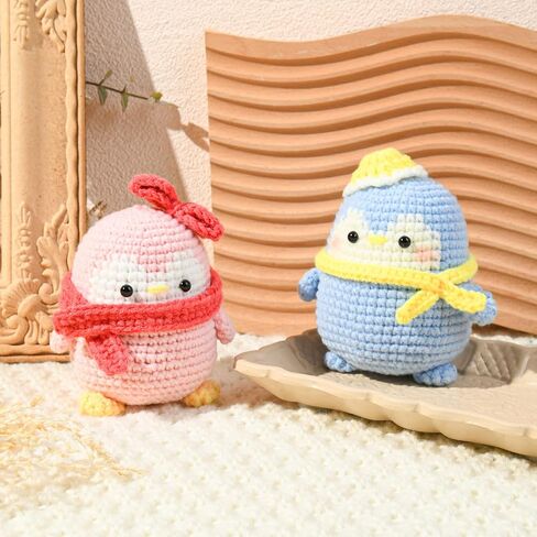 Brikabia Crochet Kit for Beginners, 2PCS Crochet Starter Kit Include Crochet Hooks, Soft Knitting Yarn, Step by Step Video Tutorials, Ideal Holiday Birthday Gift, Dinasaur & Egg in Saudi Arabia