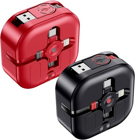 كابل شحن متعدد قابل للسحب 3 في 1 مع الهاتف المحمول/النوع C/منفذ USB صغير للهاتف المحمول/Galaxy S9/S8/S7/Hawei والمزيد in Kuwait