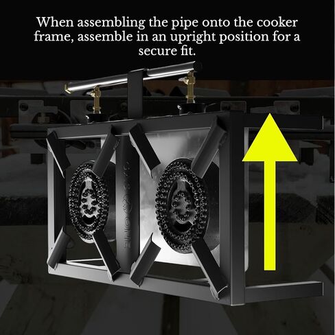 GasOne High Pressure Single Propane Burner - Outdoor Cooking with Heat Shield and Guard, Steel Braided Hose – Propane Burner Head for Camping, Tailgating, Home Brewing - Patent Pending in Saudi Arabia