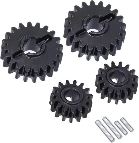 RC Repair Parts Compatible with Xiaoqi for FMS for FCX24 1/24 RC Crawler Upgrade Parts Metal Front Rear Portal Axles Output Steel Gears 15T/20T(2Pairs) in Kuwait