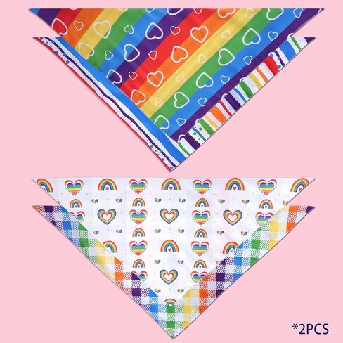 Halloween Dog Bandanas, 2Pcs Cute Ghost Pet Scarf Adjustable Pumpkin Triangle Puppy Scarves Plaid Reversible Colorful Bib for Small Medium Large Dogs Cats Gifts in Saudi Arabia