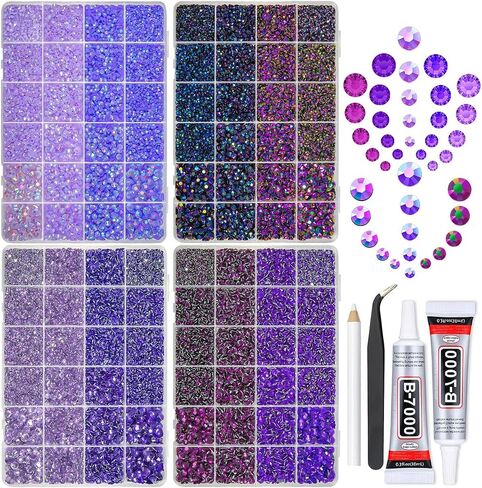 8 Color 2-6mm Blue Jelly Resin Rhinestones w B7000 Jewelry Glue for Bedazzling Crafting Flatback Stones Gems Diamonds for Nails Face Eyes Makeup Tumblers Bottles DIY Crafts Clothes Shoes Phones in Kuwait
