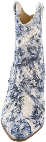 Betsey Johnson Women's Diva Western Boot, Blue Floral, 10 in Saudi Arabia