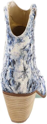 Betsey Johnson Women's Diva Western Boot, Blue Floral, 10 in Saudi Arabia
