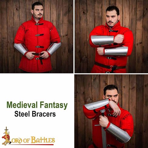 Medieval Knight Steel Bracers Viking Armour LARP Cosplay SCA Historical Reenactment in Kuwait