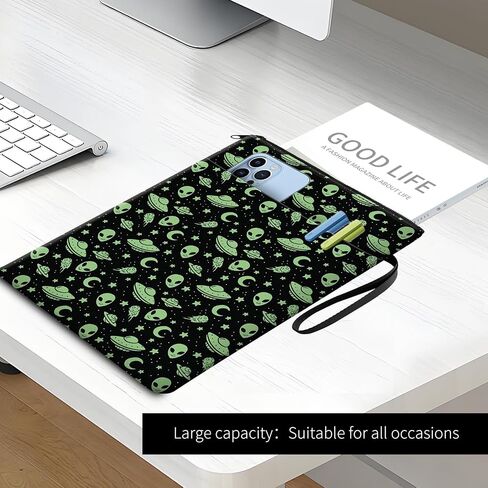 Book Sleeve for Book Lovers Gifts, Cute Book Pouch Book Protector with Zipper and Front Pocket BookCover Case for Women Men Reader Book Accessories Luxury Black Leopard in Kuwait