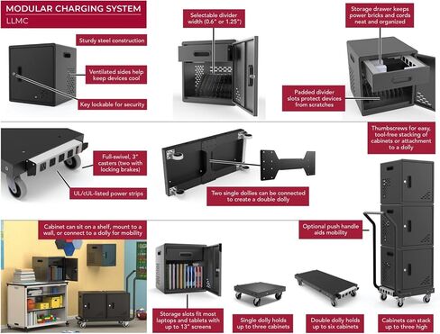 LUXOR LLMC20SP 20-Device Modular Charging Cart in Saudi Arabia