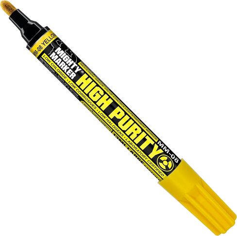 High Purity MM-08 Dual Tip Marker, 13ml Lab-Tested Paint, Dual Cone/Chisel Tip, Low Corrosive, Low Halogen & Chloride, Certificate & Lab Analysis Included, Made in USA - Black 12 Pack in Saudi Arabia