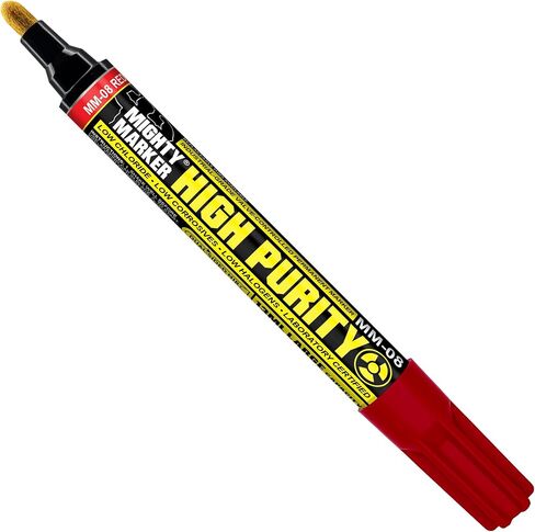 High Purity MM-08 Dual Tip Marker, 13ml Lab-Tested Paint, Dual Cone/Chisel Tip, Low Corrosive, Low Halogen & Chloride, Certificate & Lab Analysis Included, Made in USA - Black 12 Pack in Saudi Arabia