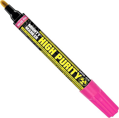 High Purity MM-08 Dual Tip Marker, 13ml Lab-Tested Paint, Dual Cone/Chisel Tip, Low Corrosive, Low Halogen & Chloride, Certificate & Lab Analysis Included, Made in USA - Black 12 Pack in Saudi Arabia