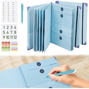 If i Die Binder Organizer, Important Document Organizer in Case I Go Missing Binder with Pockets File Home School Office Supplies (Pink)