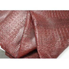 ArtisanCowhides Genuine Crocodile Embossed Cowhide Leather PRECUT Sheets for Crafts Projects– Brown Copper 12x24-2.5-3.0 oz