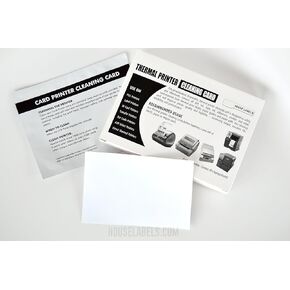 HouseLabels 4" x 6" Thermal Printer Cleaning Cards for Printheads Compatible with DYMO, BROTHER, ZEBRA and Other Thermal Printers, 1 Box of 25 Cleaning Cards