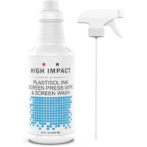 Plastisol Screen Wash by High Impact - in-Sink and On Press Screen Wash Ink Degradant and Cleaner for Screen Printing Inks - Designed to Remove Plastisol Ink- Made in USA - 32 fl oz (Pack of 1)