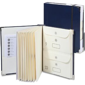 The Folio Document Organizer | Expanding Storage Folder Incl, Emergency Binder, Birth Certificates, Social Security Cards, Passports, Photos, and Letters (Black)