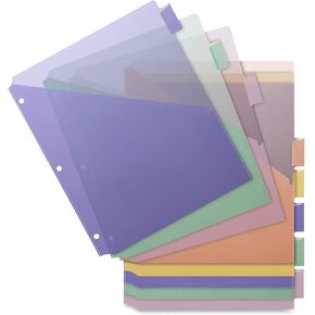 Business Source Double Pocket Index Dividers (32373), Multicolor (BSN32373)