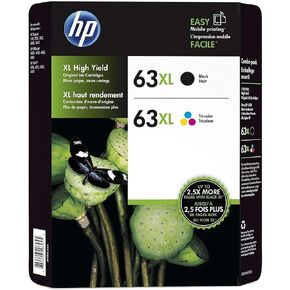 63XL High Yield Black and High Yield Tri-Color Inkjet Print Cartridges Kit