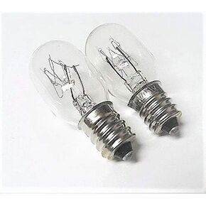 ID: 9SCW. 2 New Generic Sewing Machine Clear Screw-in Light Bulbs, 120V, 15W, Compatible w/Husqvarna Viking, Janome/New Home, Juki, Kenmore, Plus Others