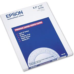 Epson Premium Luster Photo Paper Twin Pack (8.5x11, 100 Sheets, S041405-Bundle)