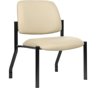 Boss Armless Guest Chair, 400 lb. Weight Capacity, Beige