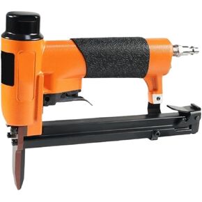 Oil-Free Pneumatic Staple Gun Heavy-Duty Stapler KN7116L Long Nose Pneumatic Stapler Upholstery Staple Gun Tools for Woodworking 9.1mm Crown 6-16mm Length