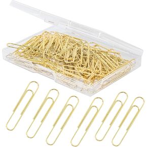100pcs Gold Paper Clips,Large Paper Clip 2 Inch Jumbo Paperclips,Smooth Heavy Duty Clips Office Supplies Ideal for Bookmark
