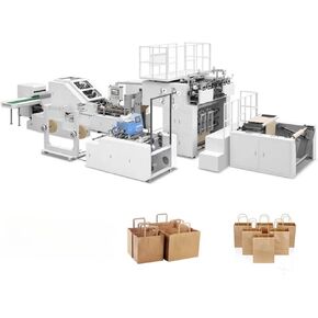 Fully Automated Paper Bag Making Machine, High-Speed Production for Custom Paper Bags, Shopping, and Food Packaging