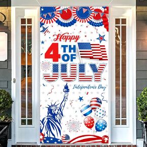 4th of July Banner Door Cover, 4th of July Door Decorations, Fourth of July Banner Decorations, Independence Day Decorations