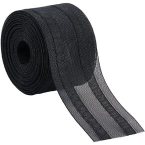 BENECREAT 10.9 Yards Black Curtain Tape, 2.95 Inch Curtain Pleat Tape Perforated Curtain Accessory for Curtains DIY Pinch Pleat Curtain and Drapes Hooks