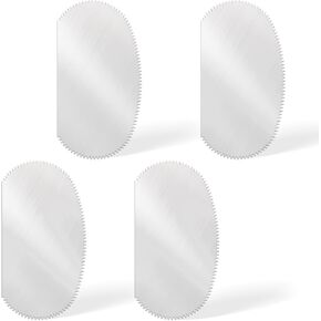 4pcs Pottery Tools Serrated Scraper, Stainless Steel Clay Ribs Oval Modeling Cutter Scraper Clay Sculpting Tools for Ceramics Texturing Artists Modeling Potter