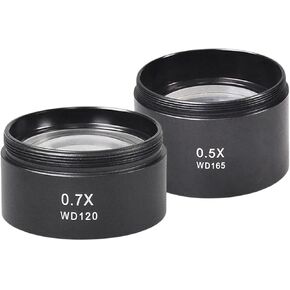 0.5X 0.7X Microscope Auxiliary Objective Lens Double Magnification and Expansion Adapter Ring for Repair Tool