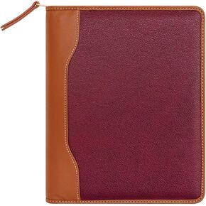 FranklinCovey - Jody Leather Zipper Binder (Classic, Deep Red)