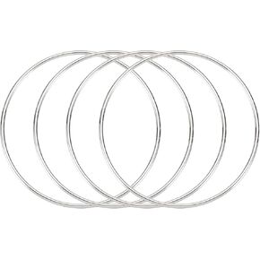 MECCANIXITY 4 Pcs Dream Catcher Rings,Metal Craft Hoops Floral Hoops 6 Inch Macrame Hoops Rings for DIY Crafts Wreath Making Supplies Plant Hangers,Gold