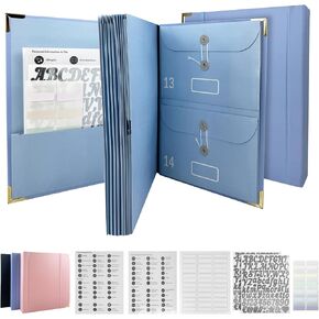 The Folio Document Organizer,Important Document Organizer| Extra Thick Paper,Hard Cardboard Cover,Durable Binder for Office and Home,Birth Certificates, Social Security Cards, Passports (Pink)