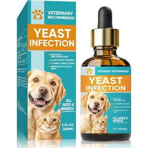 Yeast Infection Treatment for Dogs, Gentle Dog Yeast Infection Relief Itchy Skin & Ear Treatment, Effectively Soothing Irritation & Itching Discomfort for Dogs