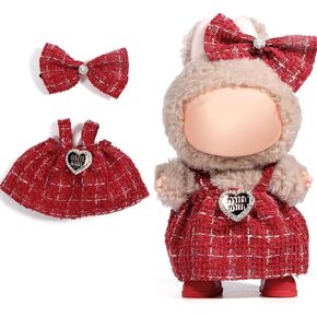 AICase for Labubu Clothes/for Labubu Outfits,Clothes Set for 17cm Lububu Doll,2 Piece Set Premium Luxury Chic Dress Clothing for LA BUBU, Girls Stylish Adorable Dolls Clothes Accessories (No Doll)_2